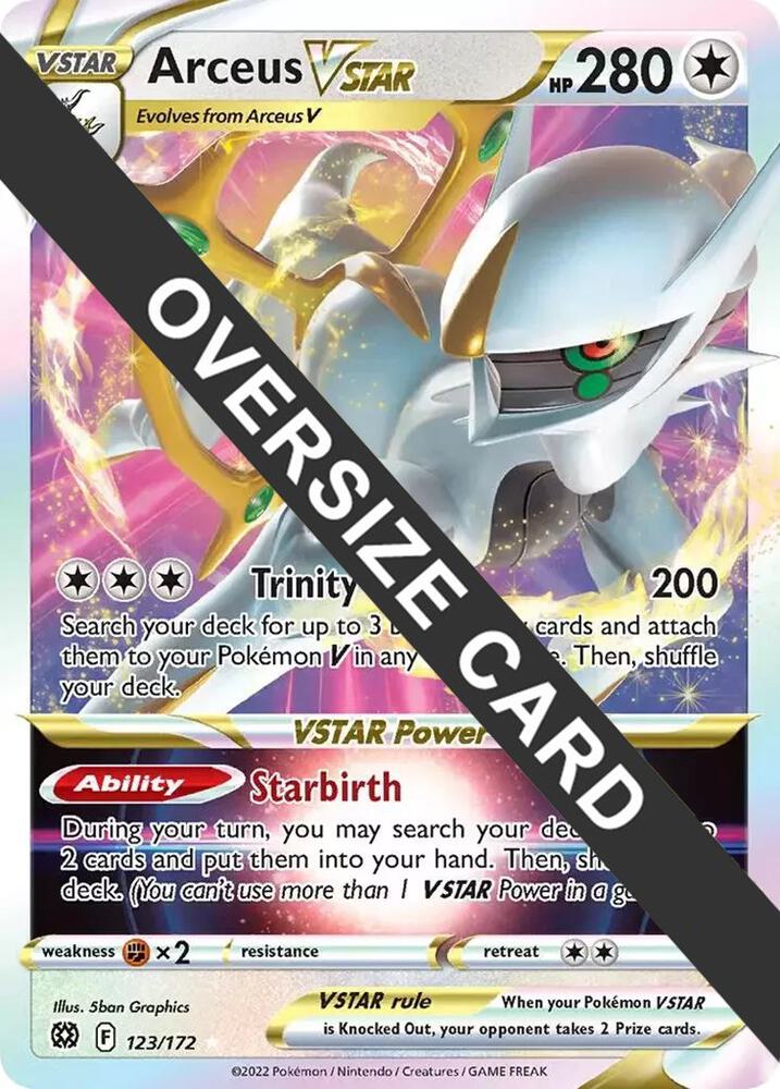 Arceus VSTAR 123/172 card from Jumbo Cards