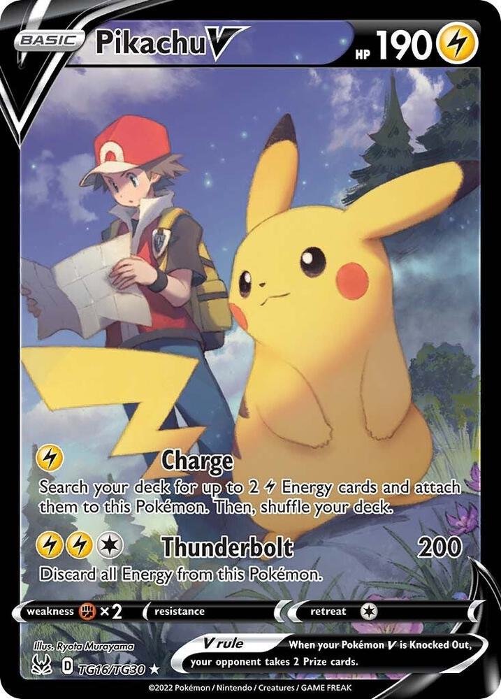 Pikachu V TG16/TG30 card from SWSH11: Lost Origin Trainer Gallery