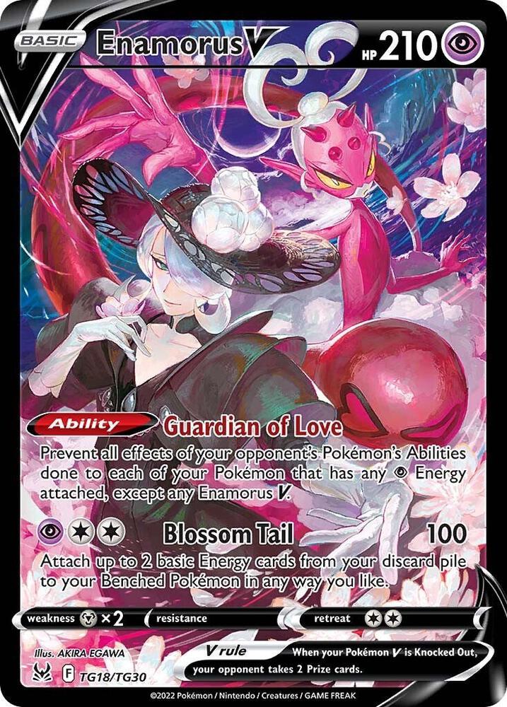 Enamorus V TG18/TG30 card from SWSH11: Lost Origin Trainer Gallery