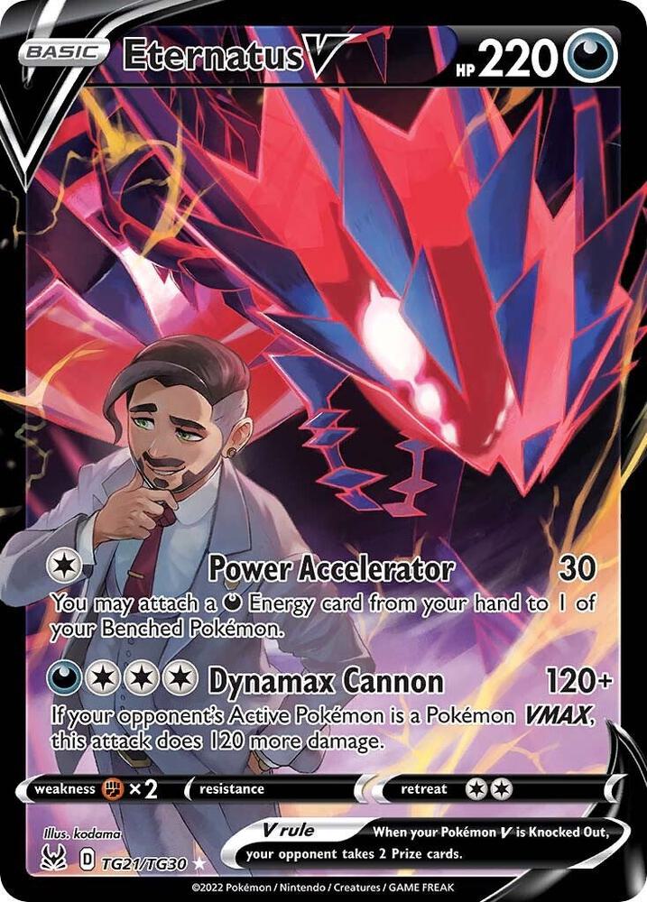 Eternatus V TG21/TG30 card from SWSH11: Lost Origin Trainer Gallery