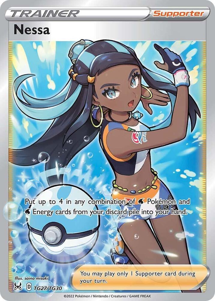 Nessa TG27/TG30 card from SWSH11: Lost Origin Trainer Gallery