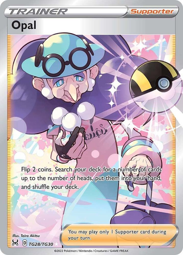 Opal TG28/TG30 card from SWSH11: Lost Origin Trainer Gallery
