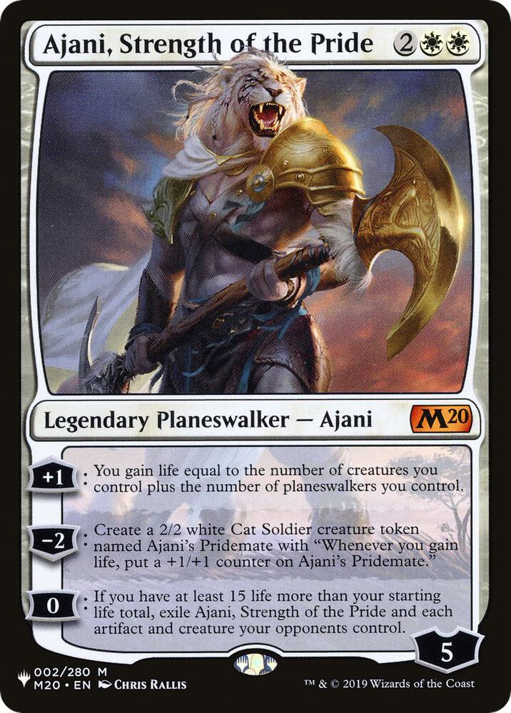 Ajani, Strength of the Pride 002/280 card from The List Reprints