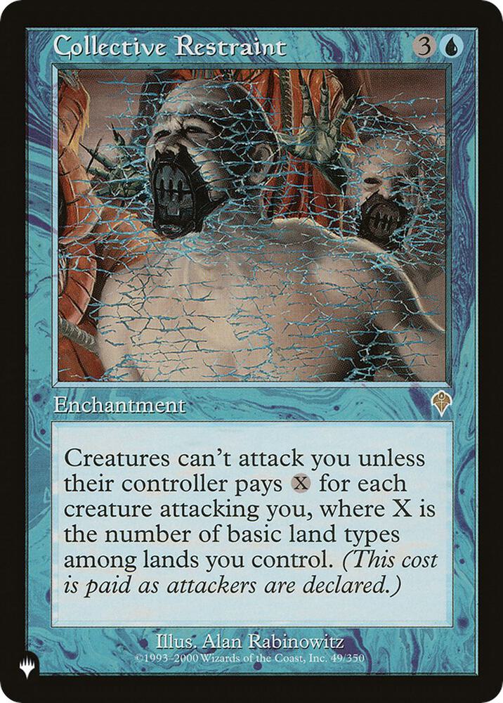 Collective Restraint 49/350 card from The List Reprints