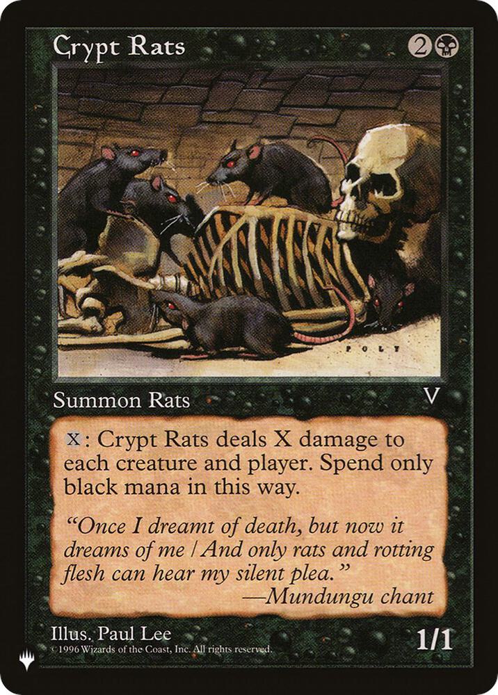 Crypt Rats card from The List Reprints