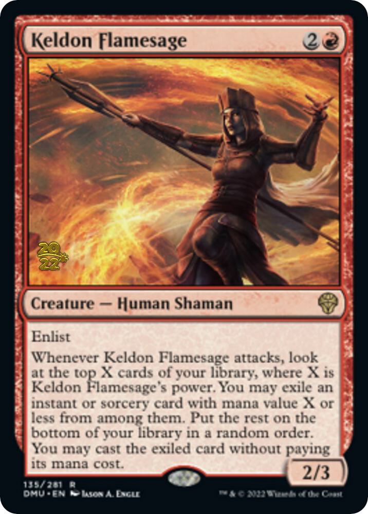 Keldon Flamesage 135 card from Prerelease Cards