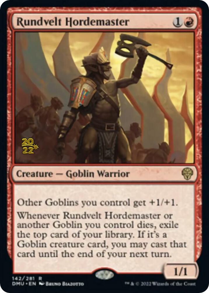 Rundvelt Hordemaster 142 card from Prerelease Cards