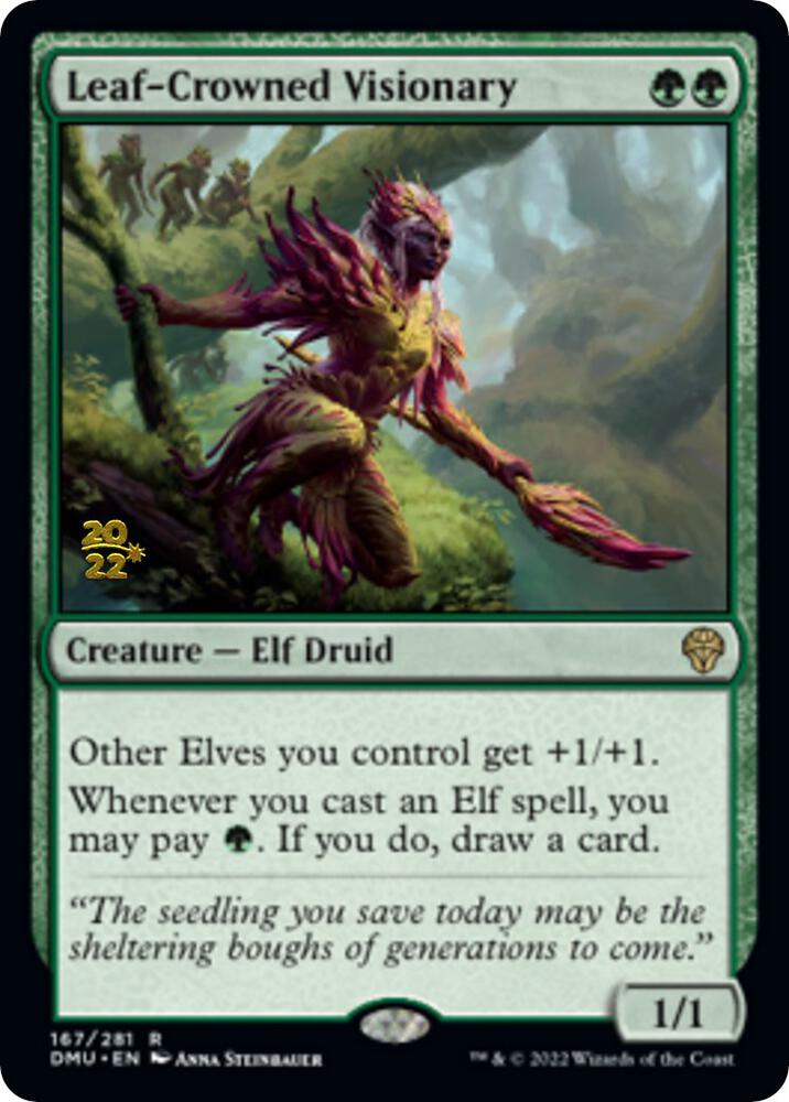 Leaf-Crowned Visionary 167 card from Prerelease Cards