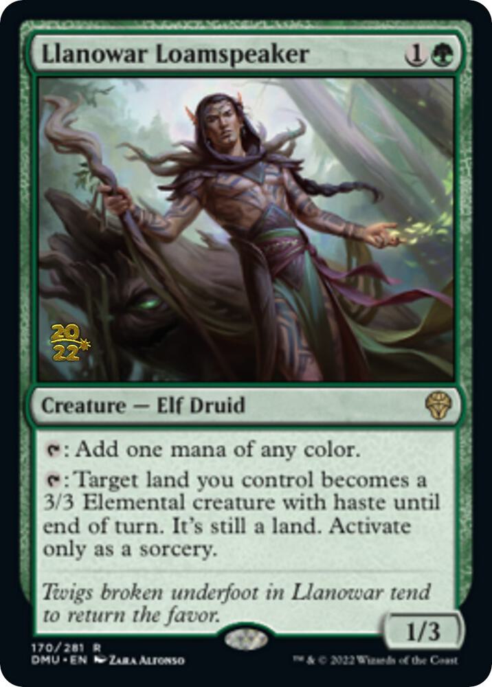 Llanowar Loamspeaker 170 card from Prerelease Cards