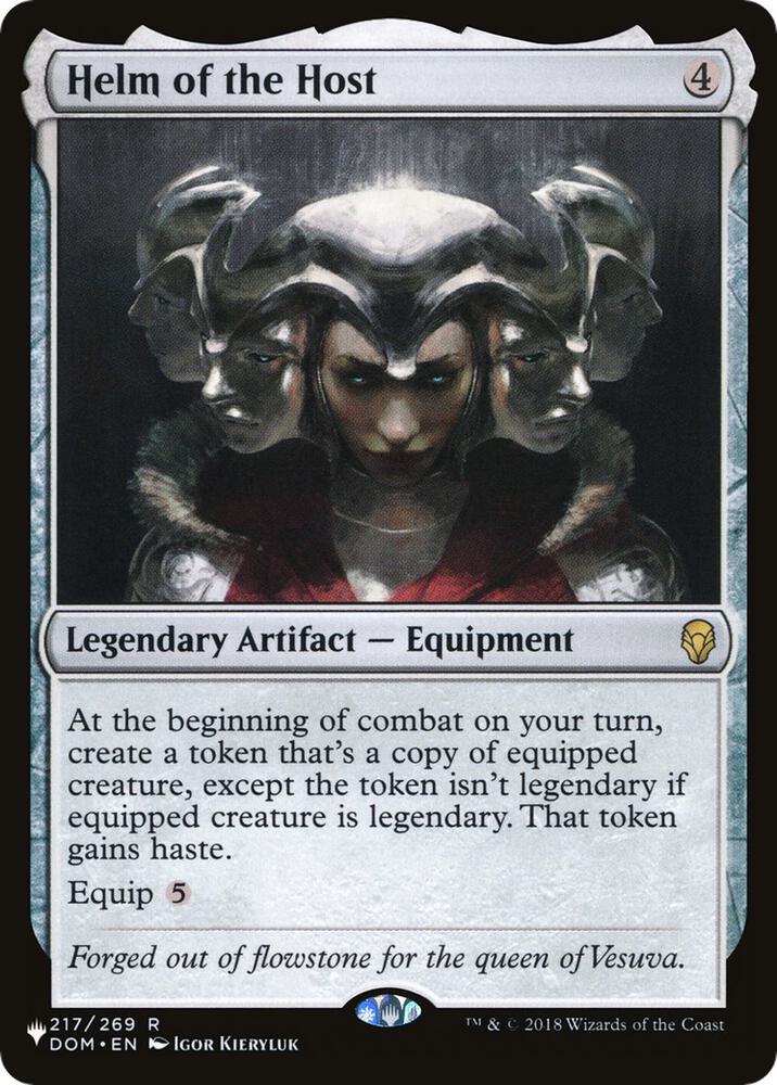Helm of the Host 217/269 card from The List Reprints