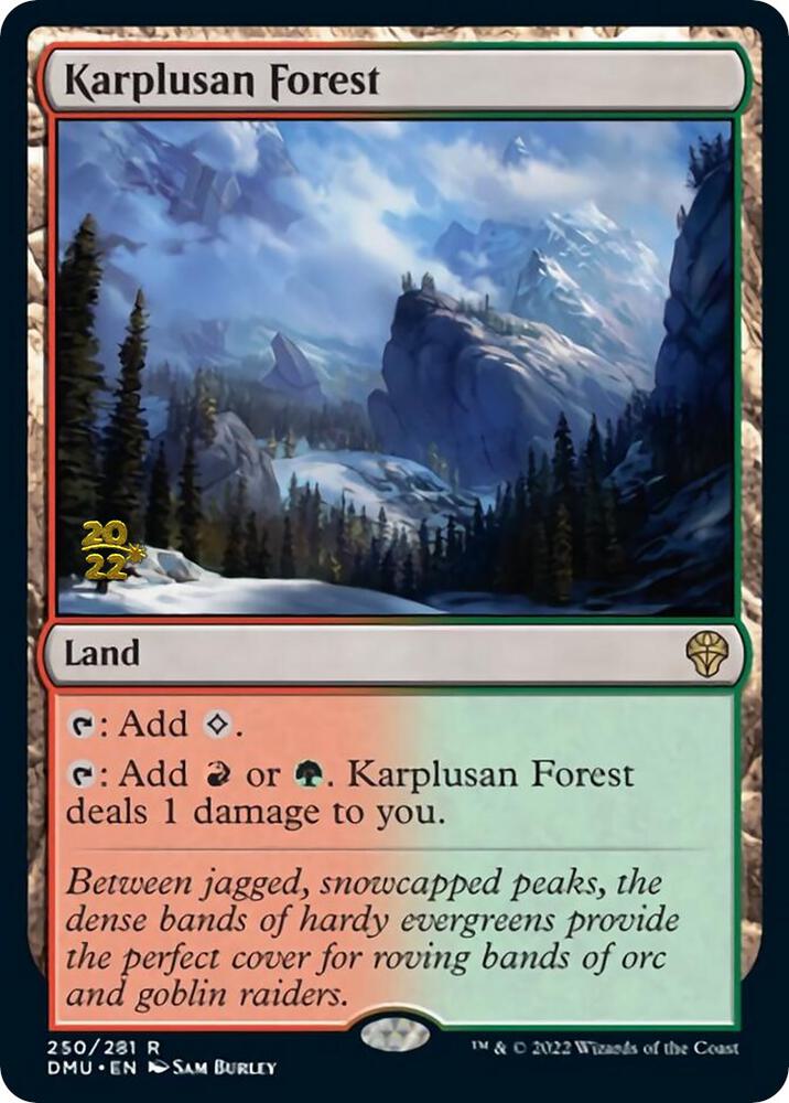 Karplusan Forest 250 card from Prerelease Cards