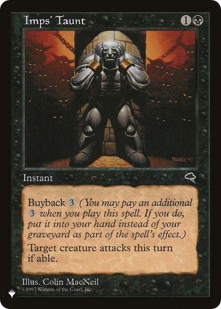 Imps' Taunt card from The List Reprints