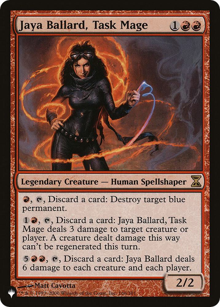 Jaya Ballard, Task Mage 166/301 card from The List Reprints