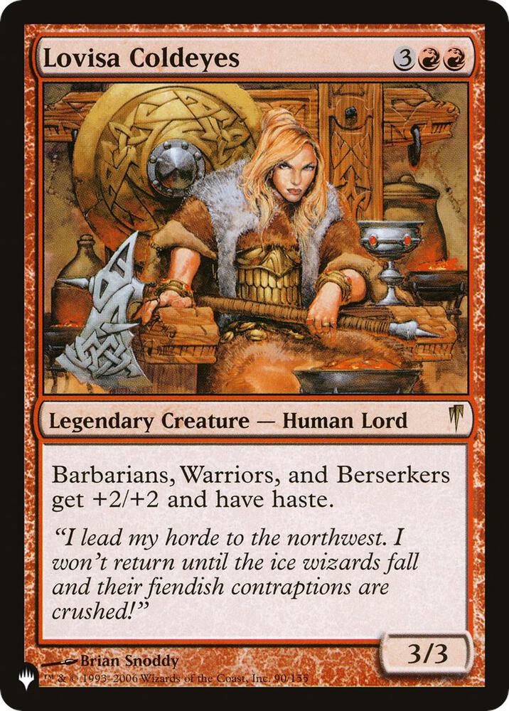 Lovisa Coldeyes 90/155 card from The List Reprints