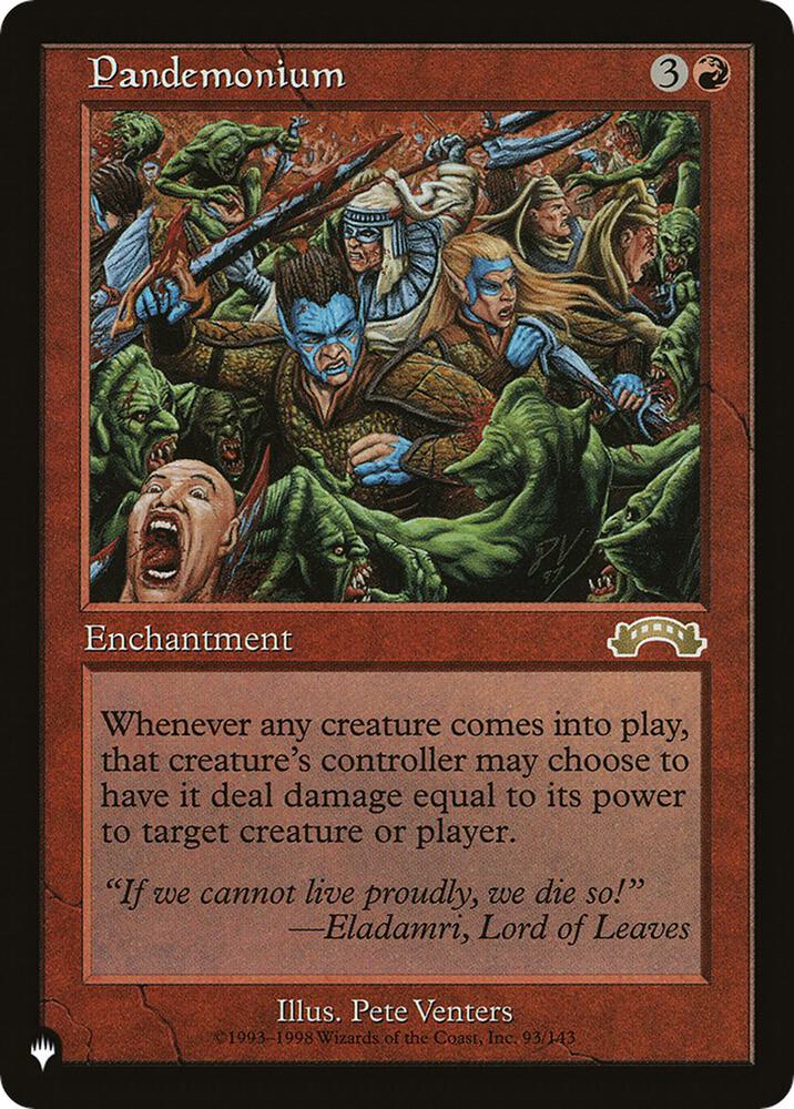 Pandemonium (EXO) 93/143 card from The List Reprints