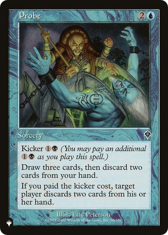 Probe 66/350 card from The List Reprints