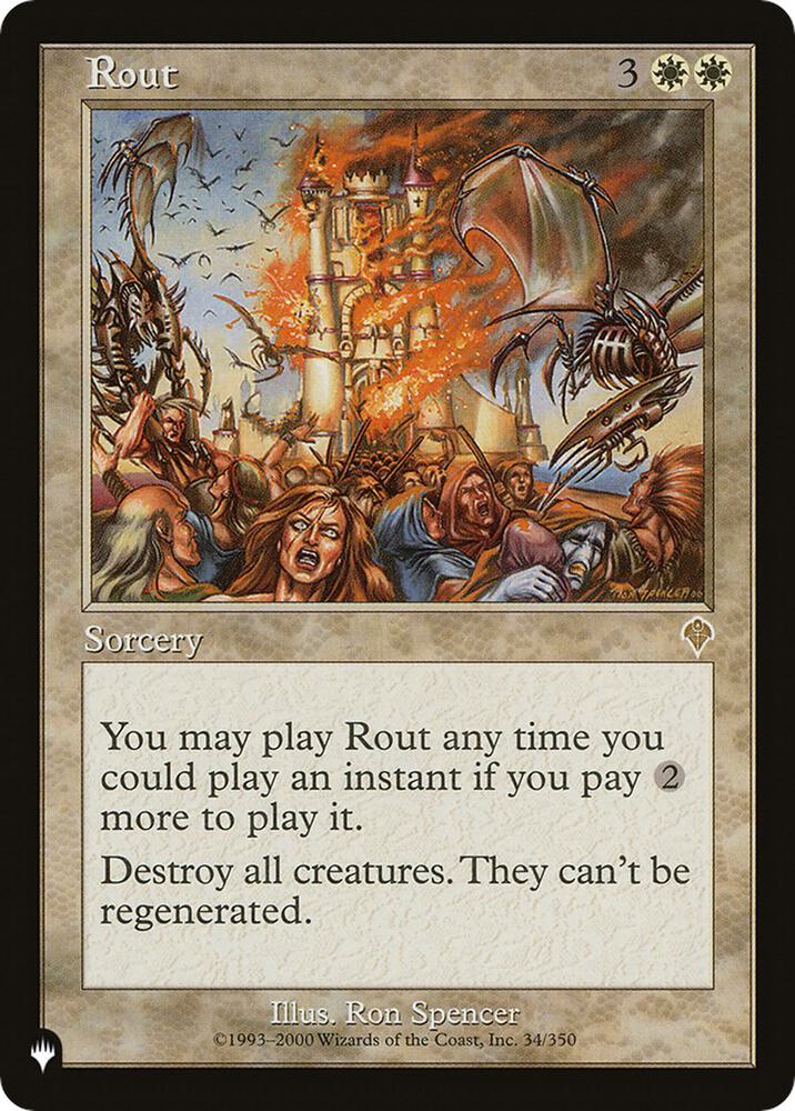 Rout (INV) 34/350 card from The List Reprints