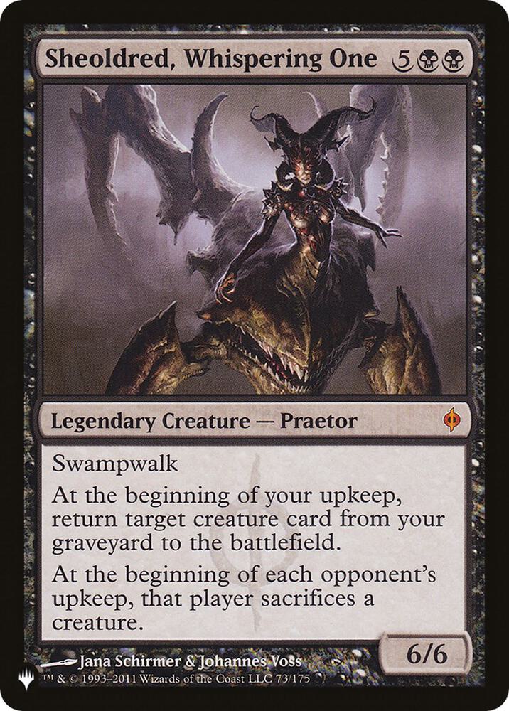 Sheoldred, Whispering One 73/175 card from The List Reprints
