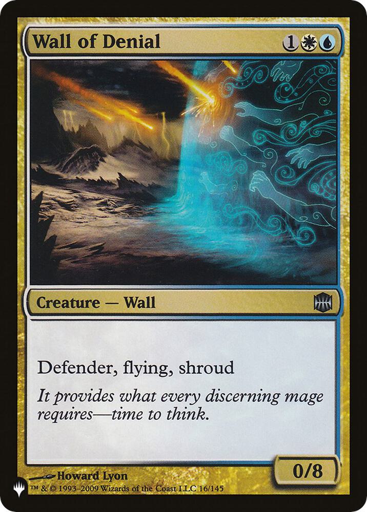 Wall of Denial 16/145 card from The List Reprints