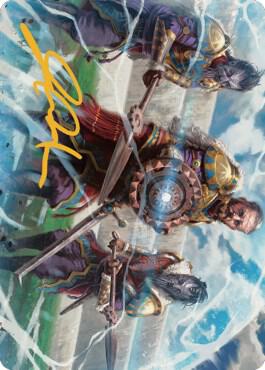 Argivian Phalanx Art Card (Gold-Stamped Signature) 3 card from Art Series: Dominaria United