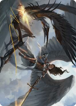 Destroy Evil Art Card (Gold-Stamped Signature) 7 card from Art Series: Dominaria United