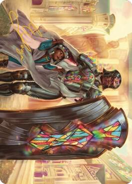 Guardian of New Benalia Art Card (Gold-Stamped Signature) 8 card from Art Series: Dominaria United