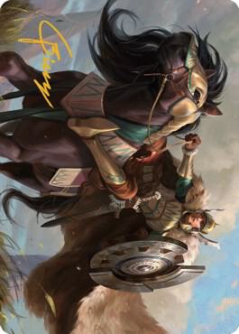 Knight of Dawn's Light Art Card (Gold-Stamped Signature) 10 card from Art Series: Dominaria United