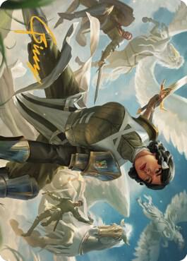 Resolute Reinforcements Art Card (Gold-Stamped Signature) 13 card from Art Series: Dominaria United