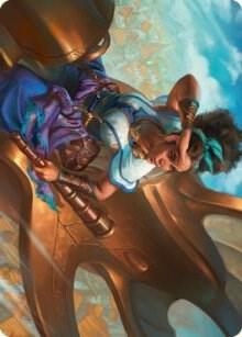 Talas Lookout Art Card 17 card from Art Series: Dominaria United