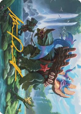 Vodalian Mindsinger Art Card (Gold-Stamped Signature) 21 card from Art Series: Dominaria United