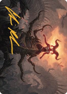 Sheoldred, the Apocalypse Art Card (Gold-Stamped Signature) 26 card from Art Series: Dominaria United