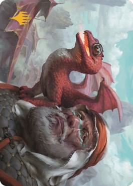 Dragon Whelp Art Card (Gold-Stamped Signature) 29 card from Art Series: Dominaria United