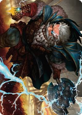 Electrostatic Infantry Art Card (Gold-Stamped Signature) 30 card from Art Series: Dominaria United