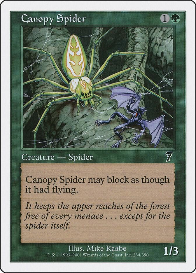 Canopy Spider 234 card from 7th Edition