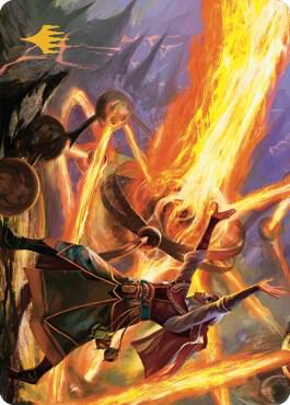 Ghitu Amplifier Art Card (Gold-Stamped Signature) 32 card from Art Series: Dominaria United