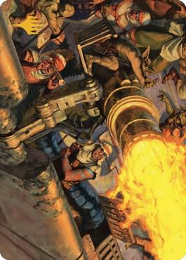 Mana Cannons Art Card (Gold-Stamped Signature) 36 card from Art Series: Dominaria United