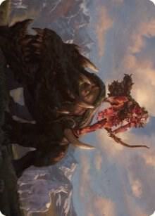 Meria's Outrider Art Card 37 card from Art Series: Dominaria United