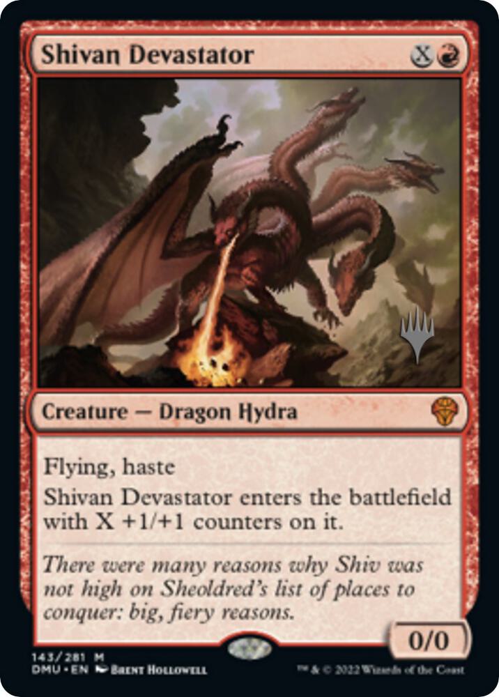 Shivan Devastator 143 card from Promo Pack: Dominaria United