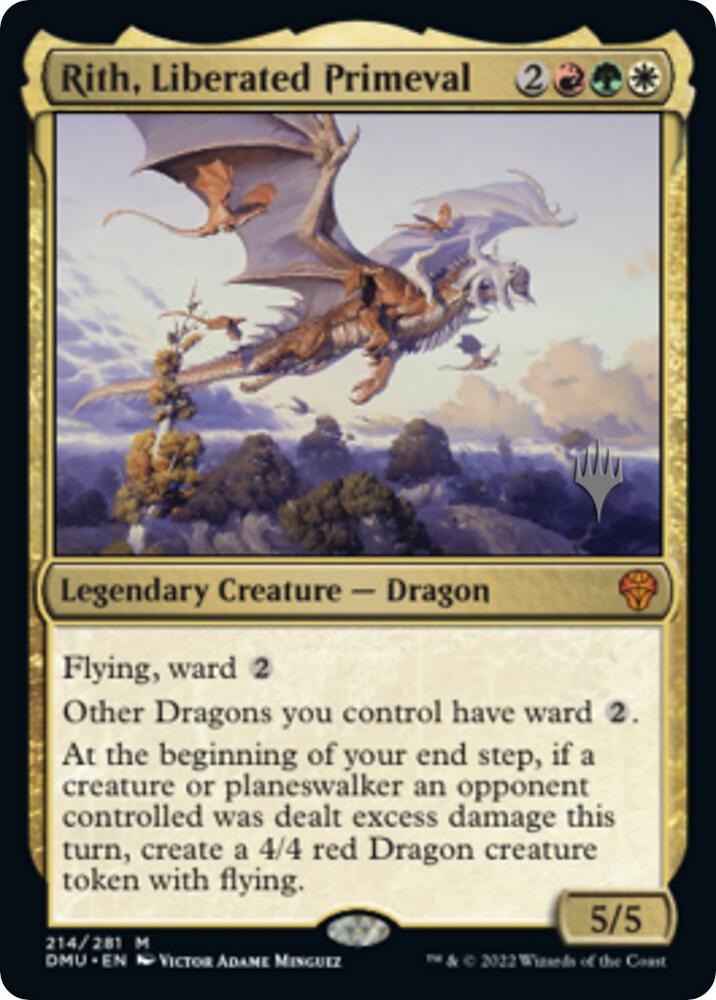 Rith, Liberated Primeval 214 card from Promo Pack: Dominaria United
