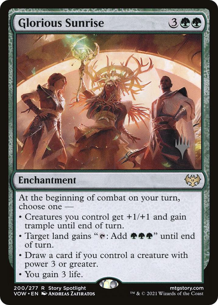 Glorious Sunrise 200 card from Promo Pack: Dominaria United