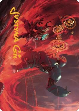 Twinferno Art Card (Gold-Stamped Signature) 39 card from Art Series: Dominaria United