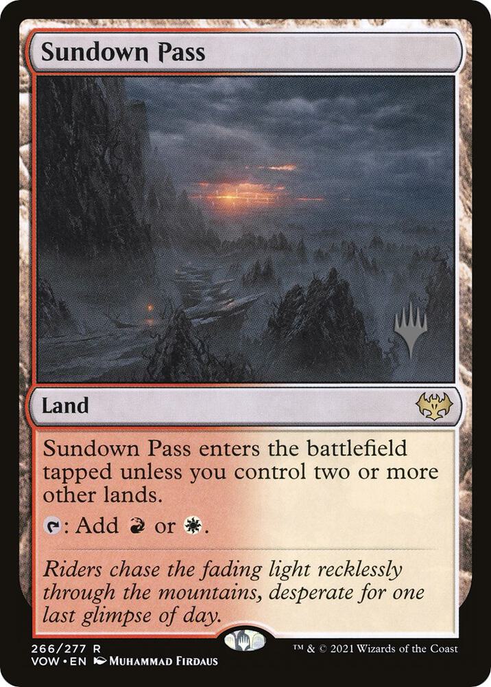 Sundown Pass 266 card from Promo Pack: Dominaria United