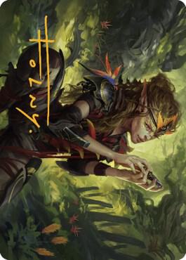 Meria, Scholar of Antiquity Art Card (Gold-Stamped Signature) 50 card from Art Series: Dominaria United