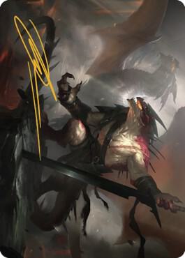 Rivaz of the Claw Art Card (Gold-Stamped Signature) 53 card from Art Series: Dominaria United