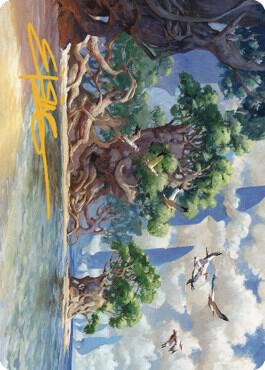 Yavimaya Coast Art Card (Gold-Stamped Signature) 61 card from Art Series: Dominaria United