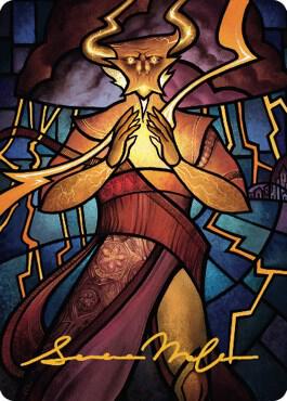 Najal, the Storm Runner Art Card (Gold-Stamped Signature) 74 card from Art Series: Dominaria United