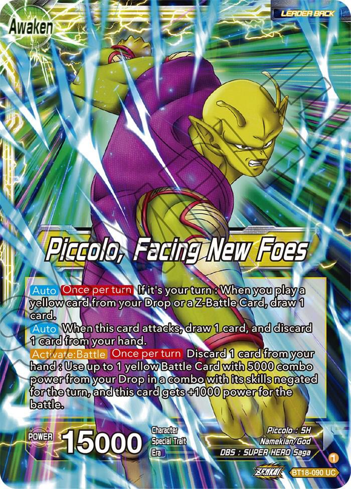 Piccolo // Piccolo, Facing New Foes BT18-090 card from Dawn of the Z-Legends