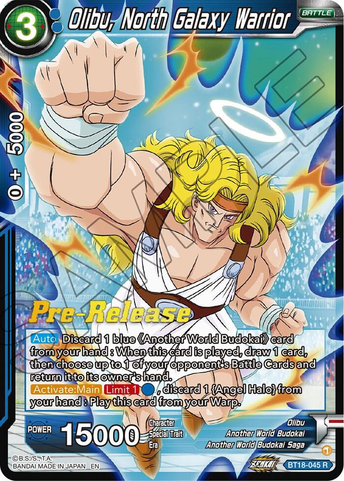 Olibu, North Galaxy Warrior BT18-045 card from Dawn of the Z-Legends Pre-Release Cards