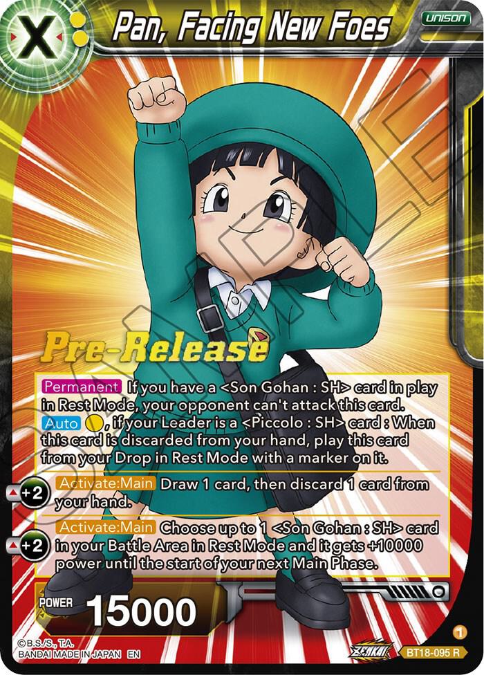 Pan, Facing New Foes BT18-095 card from Dawn of the Z-Legends Pre-Release Cards