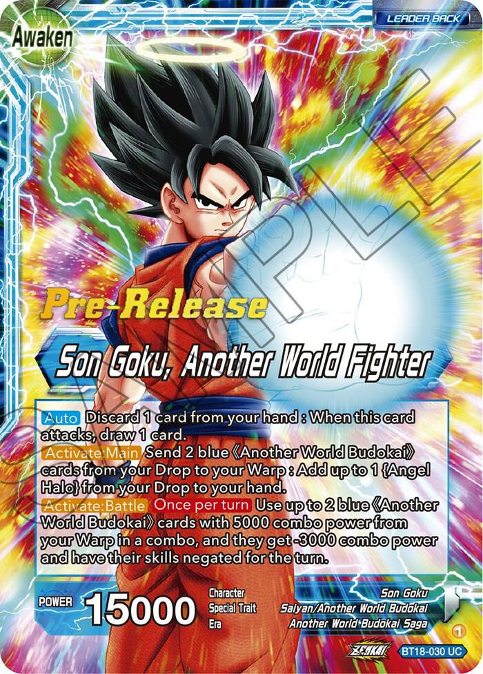 Son Goku // Son Goku, Another World Fighter BT18-030 card from Dawn of the Z-Legends Pre-Release Cards